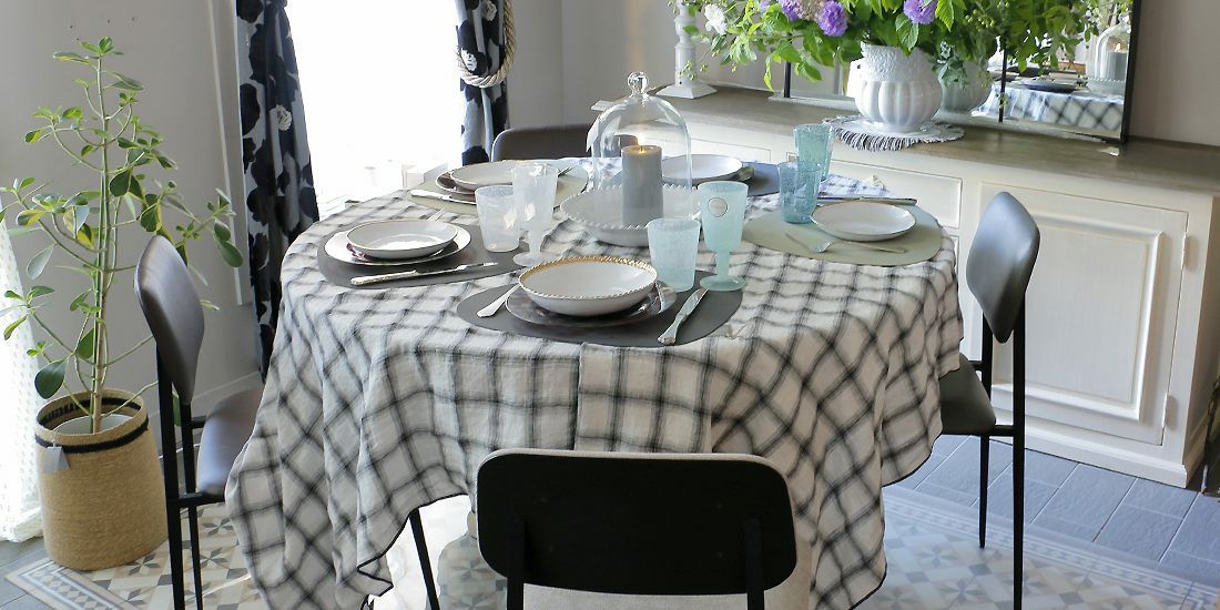 テーブルクロス・ヴェローヌ・テラコッタ・270x143cm【撥水加工