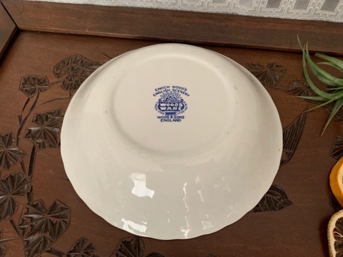 イギリス 60s エノク ウッド＆サンズ スープ皿 陶器 ヴィンテージ