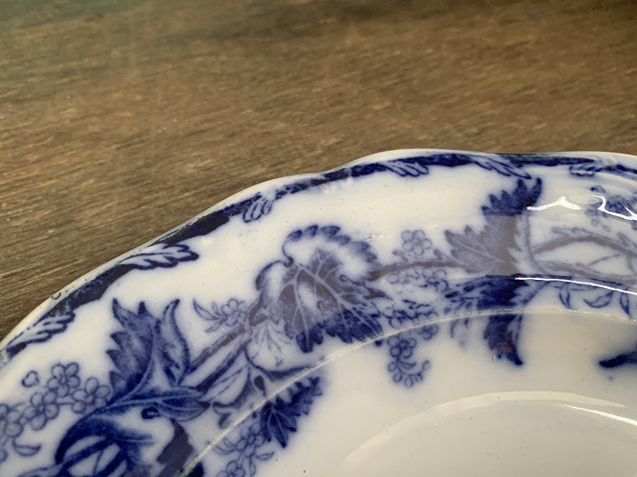 ベルギー 1900年前後 Boch ボッホ 皿 プレート 陶器 フローブルー