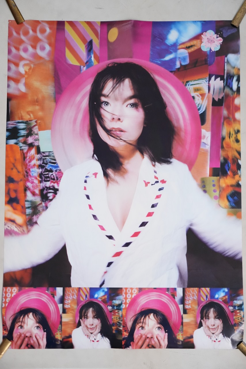 BJORK - POST 1995 ORIGINAL DOUBLE SIDE PROMO POSTER