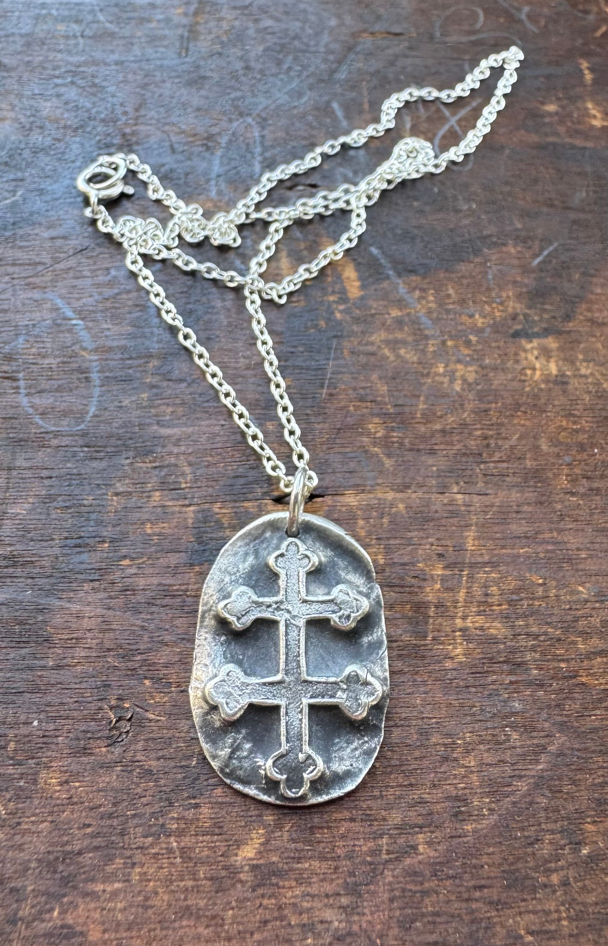 French Resistance Cross of Lorraine Pure Silver Reproduction