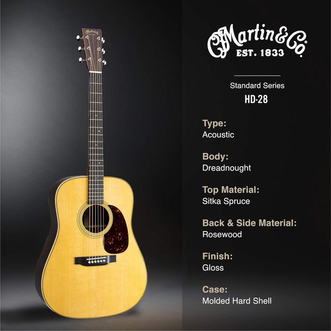 Martin Guitar Standard Series HD-28 Acoustic Guitars with Molded