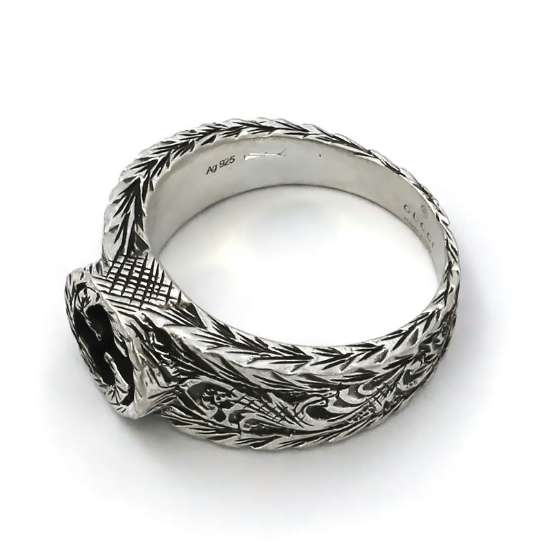 Brandol / GUCCI グッチ リング インターロッキングG リング 11号