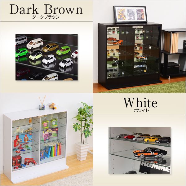 ラック コレクションラック 深型 ロータイプ コレクションケース 奥行