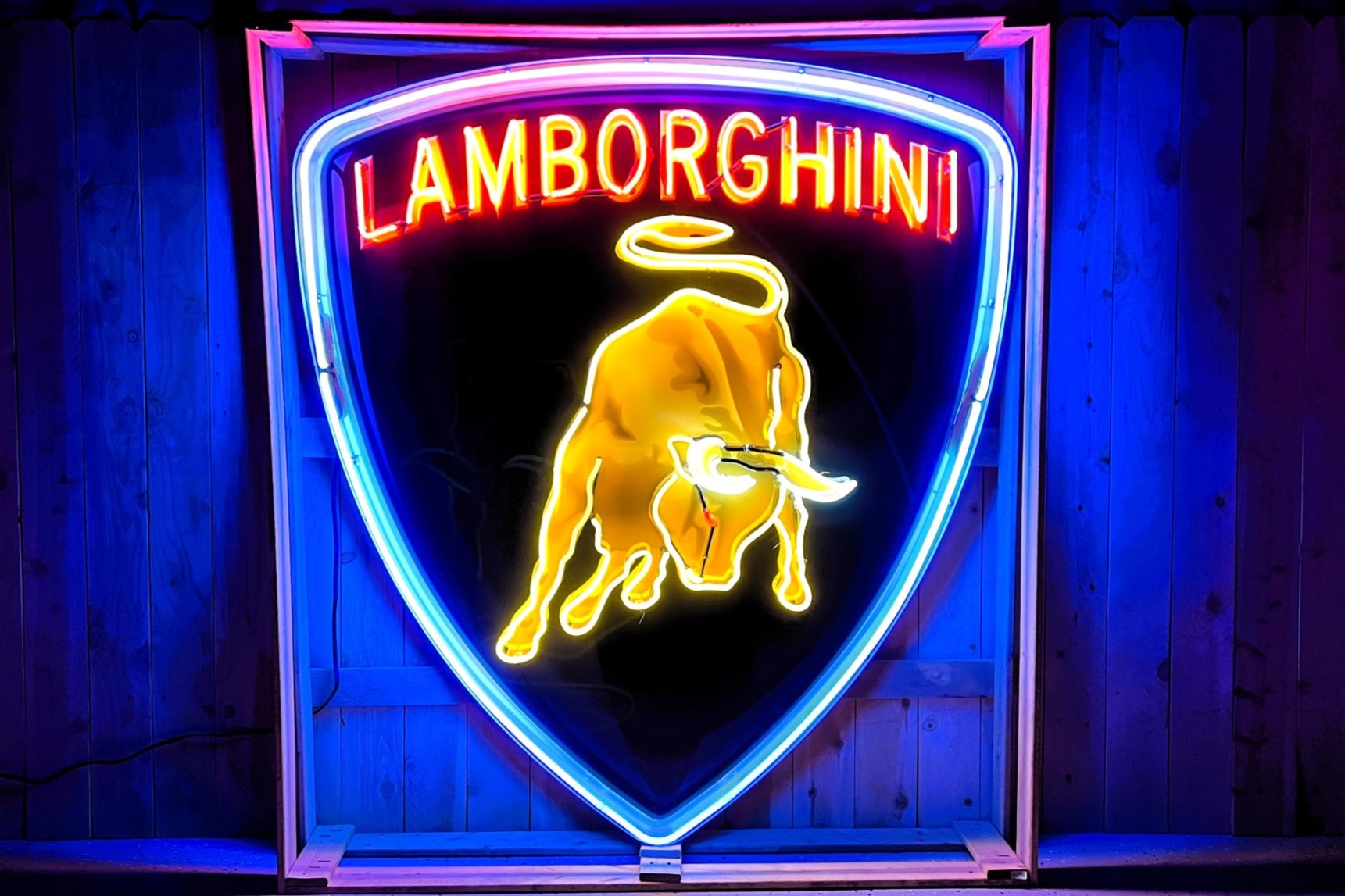 No Reserve: Neon Lamborghini Sign for sale on BaT Auctions - sold
