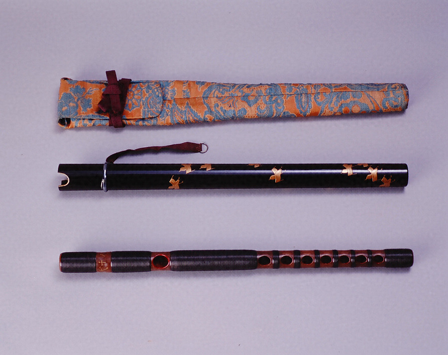 龍笛 銘 八千代（筒・袋共） 文化遺産オンライン