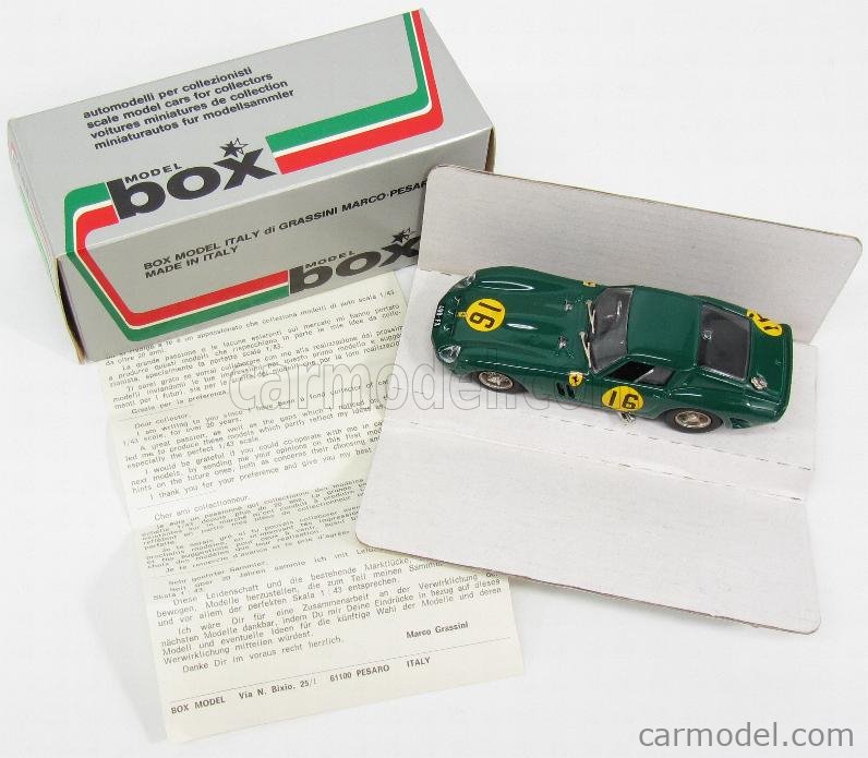 BOX-MODEL 8403-1 Scale 1/43 | FERRARI 250 GTO COUPE N 16 TURIST