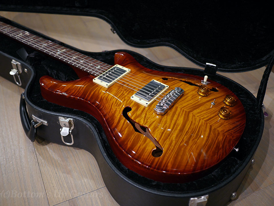 売却済】 PRS McCarty Hollowbody-I Piezo 10Top Bird -Violin Amber
