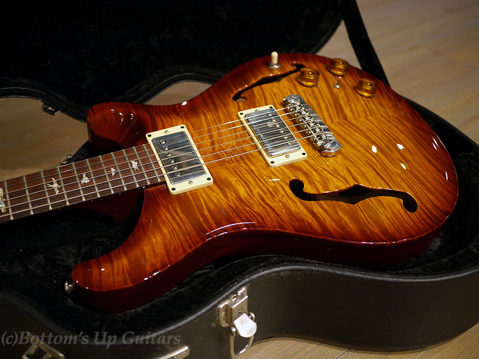 売却済】 PRS McCarty Hollowbody-I Piezo 10Top Bird -Violin Amber