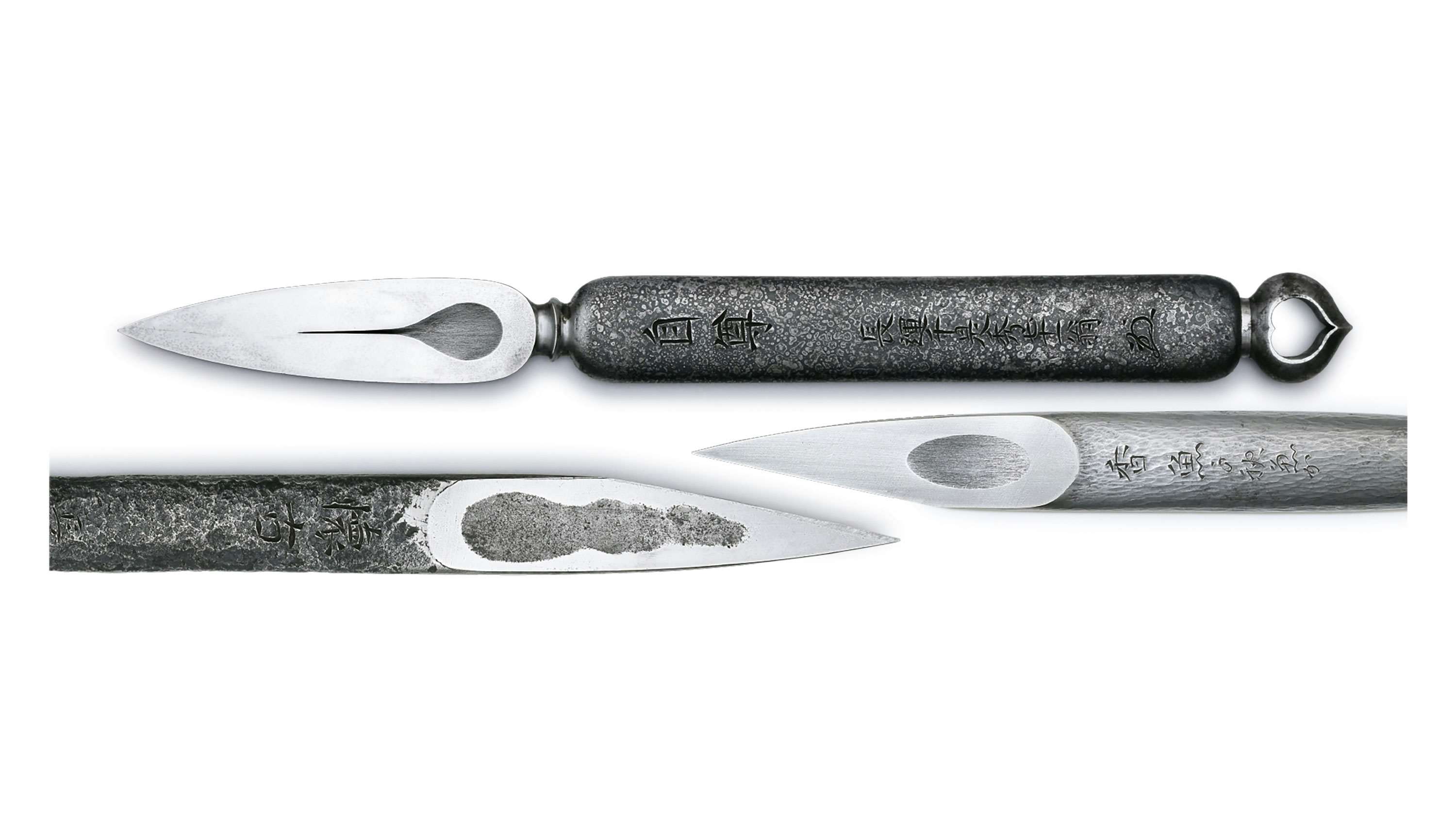 S12六角透かし鉄鍔・大小鍔一対 木箱付 武具・刀装具 S12六角透かし鉄