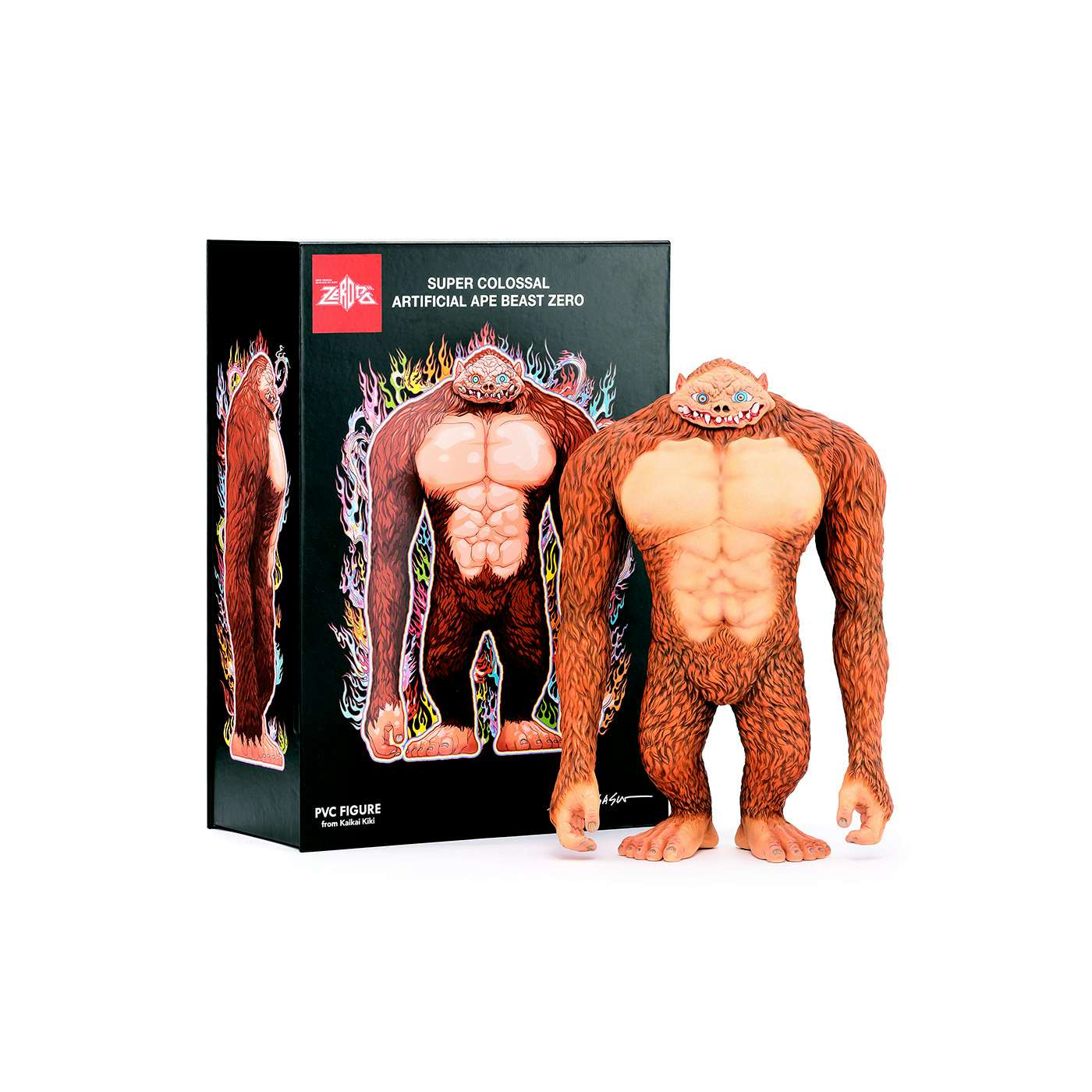 村上隆の新作PVCフィギュア「超弩級⼈造怪猿獣ZERO」が発売へ。劇場