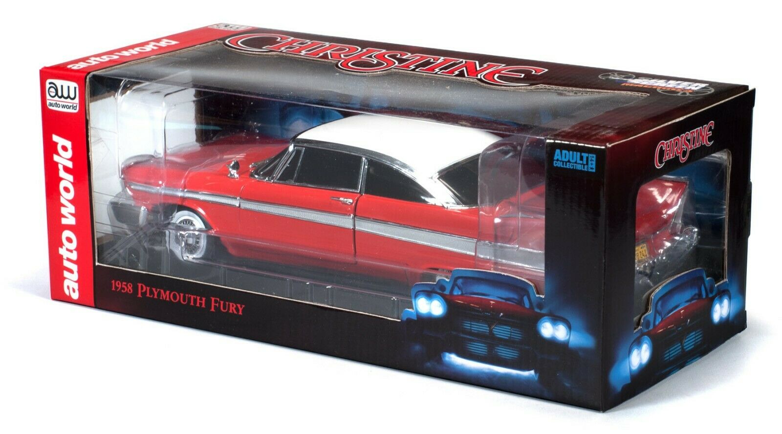 Autoworld Awss102 Christine 1958 Plymouth Fury 1:18 Night Version