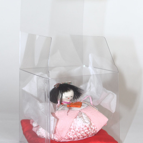 桃の節句・ひな祭り ちりめん古布『お雛様とお内裏様 』手作り雛人形 C