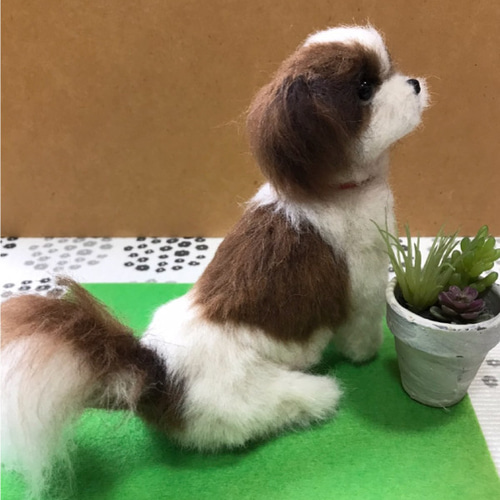 NEW＞シーズー☆羊毛フェルト人形☆【1点限定販売】 羊毛フェルト