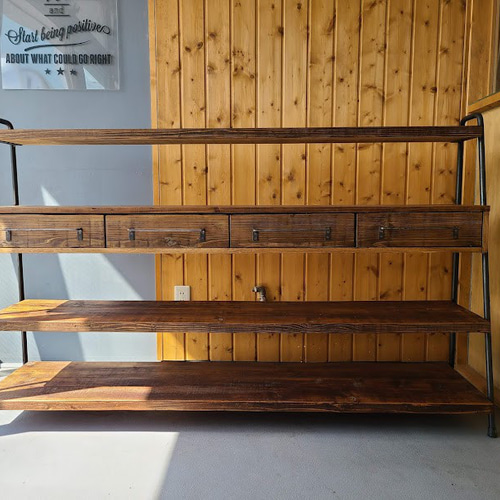 WIDE! WIDE! SHELF 170 古材×アイアンの家具 /シェルフ/ラック/食器棚