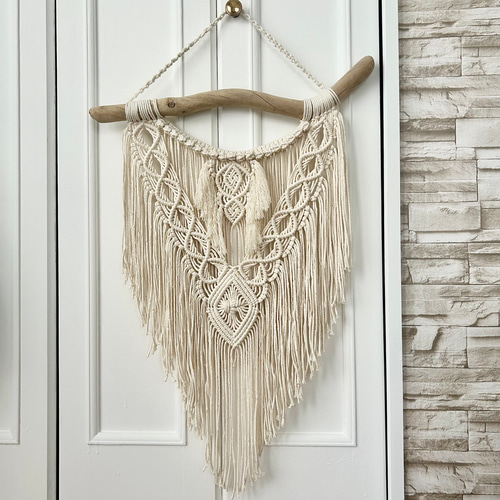 流木マクラメタペストリーN1 タペストリー・壁掛け ミ・アンジュ 通販