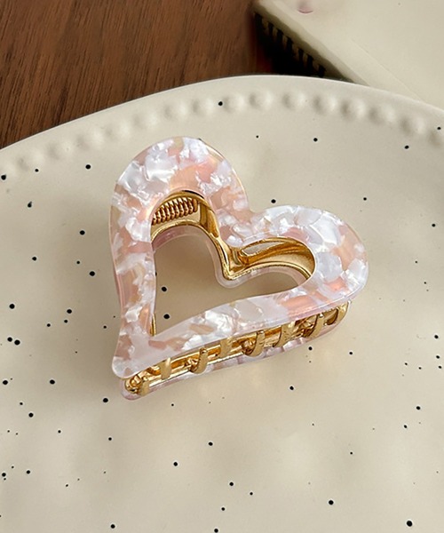 セール】ハート型ヘアクリップ（バレッタ/ヘアクリップ）｜Bifrost