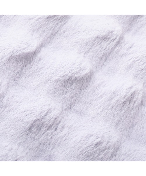 低反発 ポコモコファー ラグ S 1400×1000 ライトパープル 床暖房対応