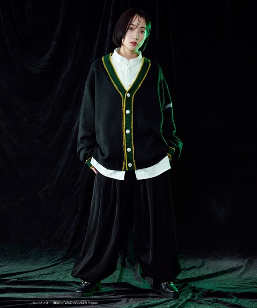 WIND BREAKERコラボ】ユニフォームニットカーディガン（カーディガン