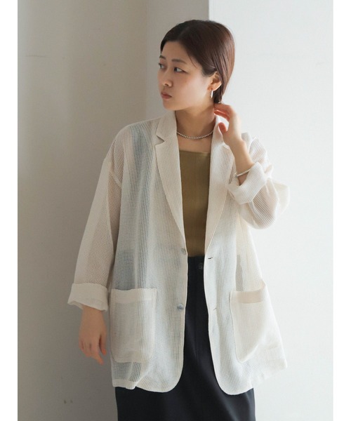 オーガンジーチェック ゆるジャケット | NOMBRE IMPAIR