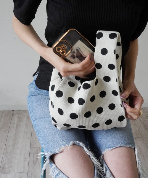 Port（ポート）の「2way ニット ミニ トートバッグ / かぎ針 編み