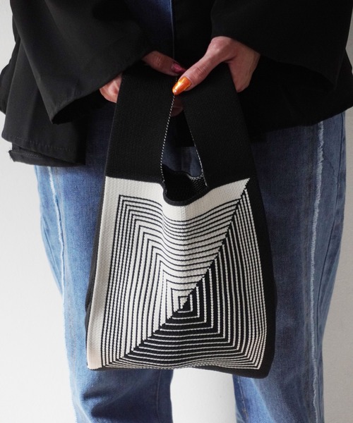 Port（ポート）の「2way ニット ミニ トートバッグ / かぎ針 編み