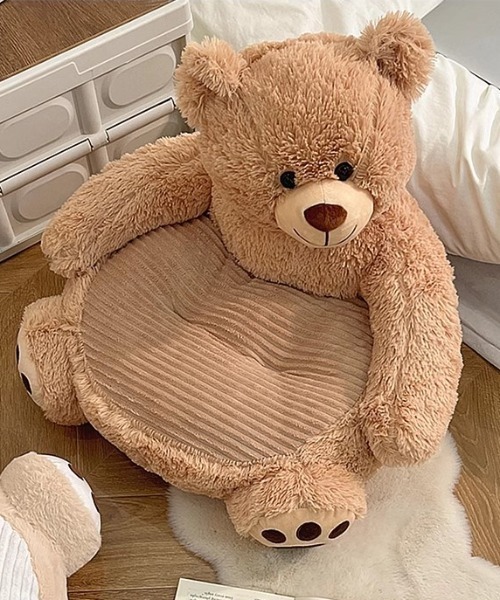 レトロテディベアクッション（クッション/クッションカバー）｜Made in