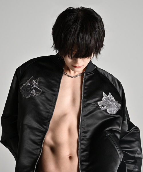 premium reversible suka jumper -wolf/flower- / プレミアム