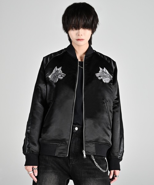 premium reversible suka jumper -wolf/flower- / プレミアム