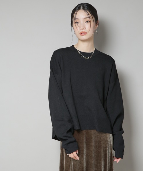 セール】毛玉抑制ニットプルオーバー(セットアップ可)（ニット