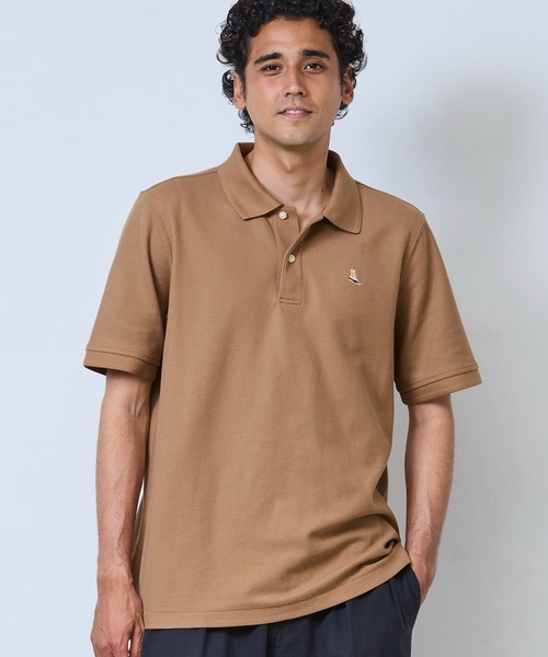 プレミアム・ダブル・エル・ポロシャツ、半袖 ビーン・ブーツの刺繍