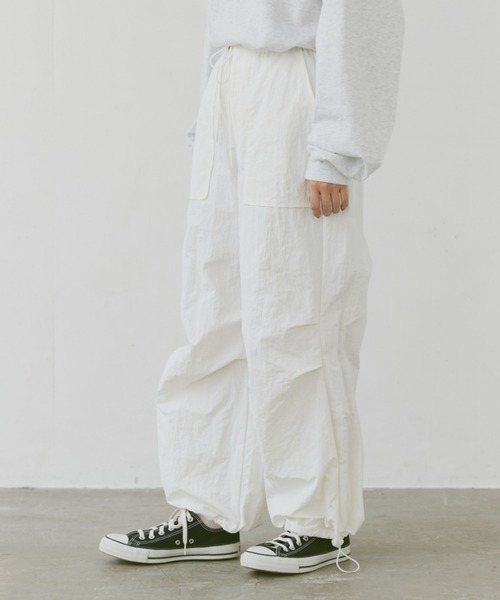 flaner（フラネ）の「Loose military nylon pants/ルーズミリタリー