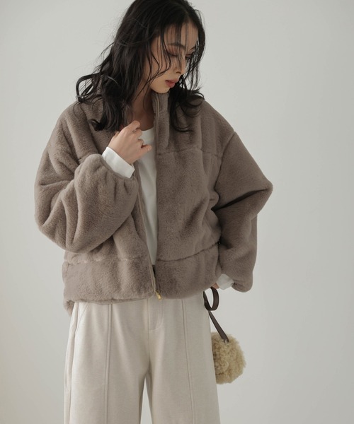 SUGAR BISKET（シュガービスケット）の「スタンドカラーボアジャケット