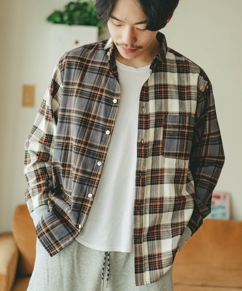 2WAYショールカラー ロングスリーブシャツ | ジムマスター（gym master