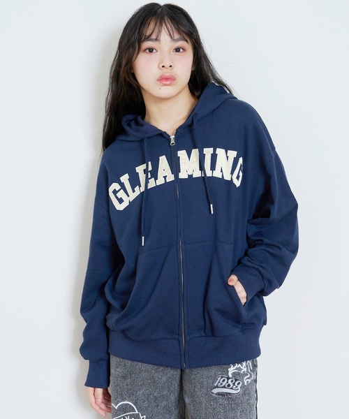 ロゴアップリケルーズジップパーカ（パーカー）｜LOVETOXIC