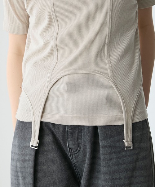 forksy.】ガーターデザインレイヤードトップス forksy.│MONO-MART