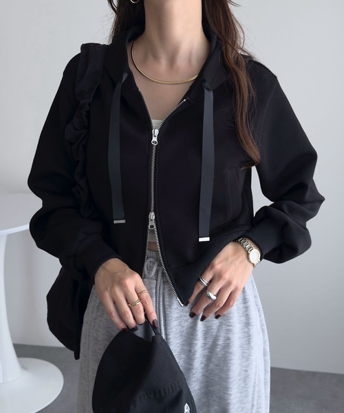 Yuumiさんコラボ ] ダブルジップショートパーカー（パーカー）｜KOBE