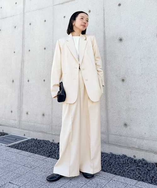 センタープレスタックワイドスラックス【セットアップ対応可