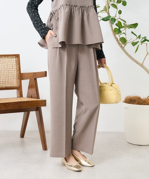 セール】接触冷感/UV リネンタッチ ビスチェ セットアップ/ キャミ