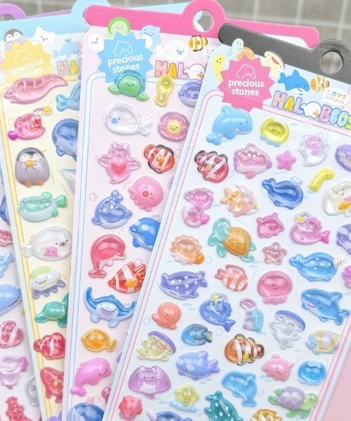 ぷっくりうみのいきものシール（ステッカー/テープ）｜LAC-VERT