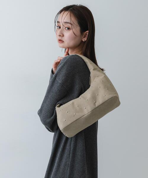 セール】【500ml収納可】スタッズラウンドバッグ（ハンドバッグ
