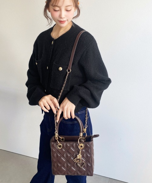 セール】オリジナルチャーム付き2WAYキルティングバッグ（ショルダー