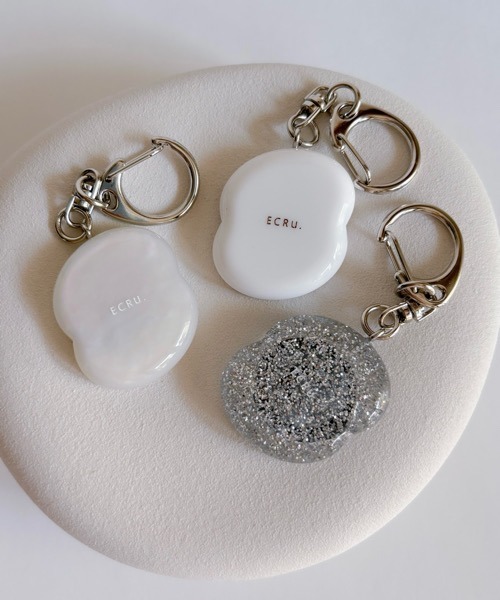 ECRu.】ナッツ ミニ ミラー チャーム（キーケース/キーアクセサリー