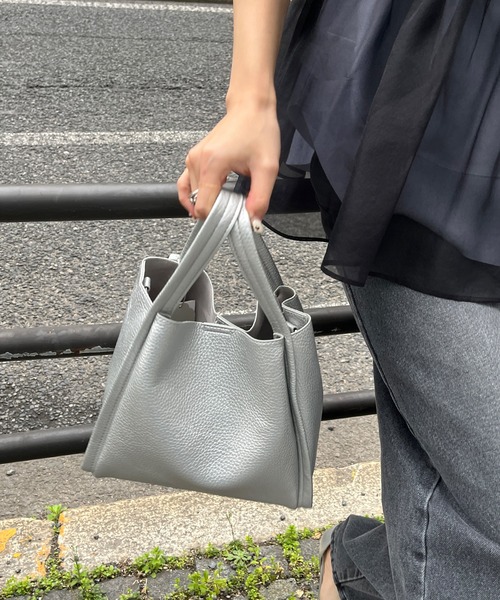 ミニショルダー付ソフトレザー調ミニバッグ（ハンドバッグ）｜DouDou