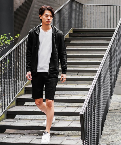 JOKER】シアサッカーZIPパーカー+ショーツ 上下セット 2点セット