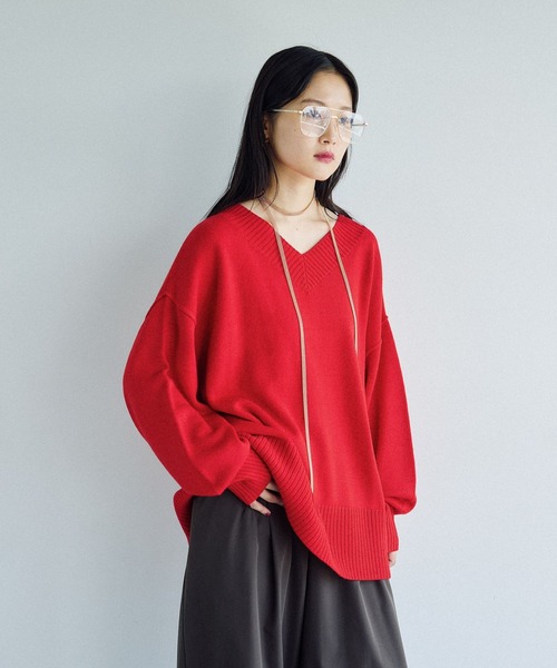 セール】7ゲージVネックプルオーバー 133269（ニット/セーター
