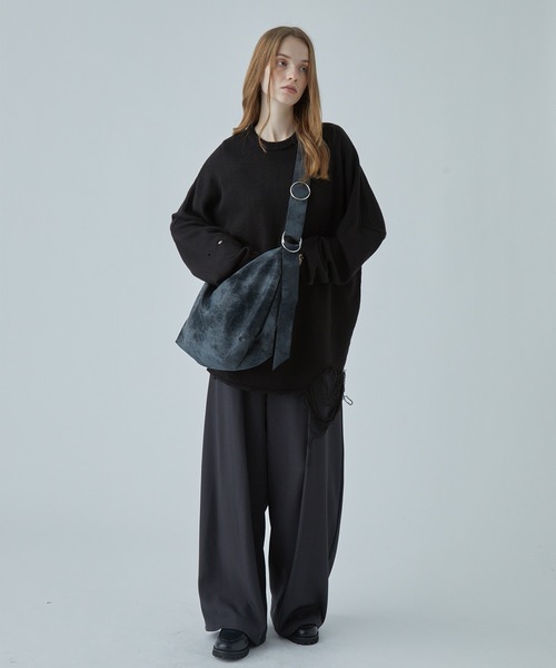 Double Ring Shoulder Bag/Tote Bag ダブルリング合皮ショルダーバッグ