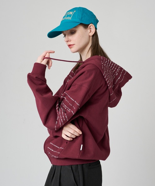 セール】HEAVY WEIGHT ERROR LOGO PRINT DOUBLE ZIP HOODIE/ヘビー