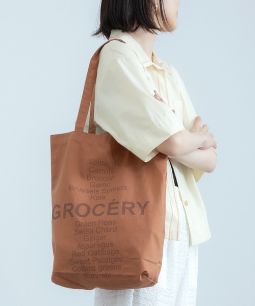 セール】グロサリーマルシェトートバッグ/ロゴ入りトートバッグ（エコ
