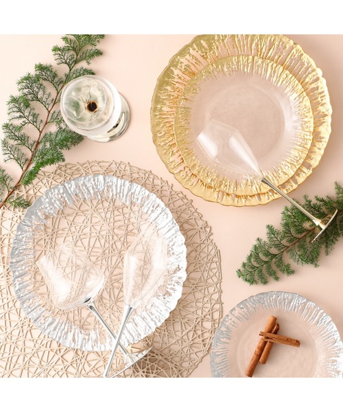 シャイン ガラスプレート M ゴールド（食器）｜Francfranc（フラン